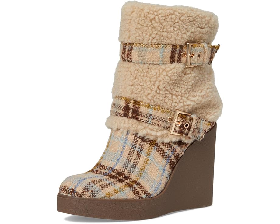 Jessica Simpson Meztyn Shearling Wedge Bootie - Front View
