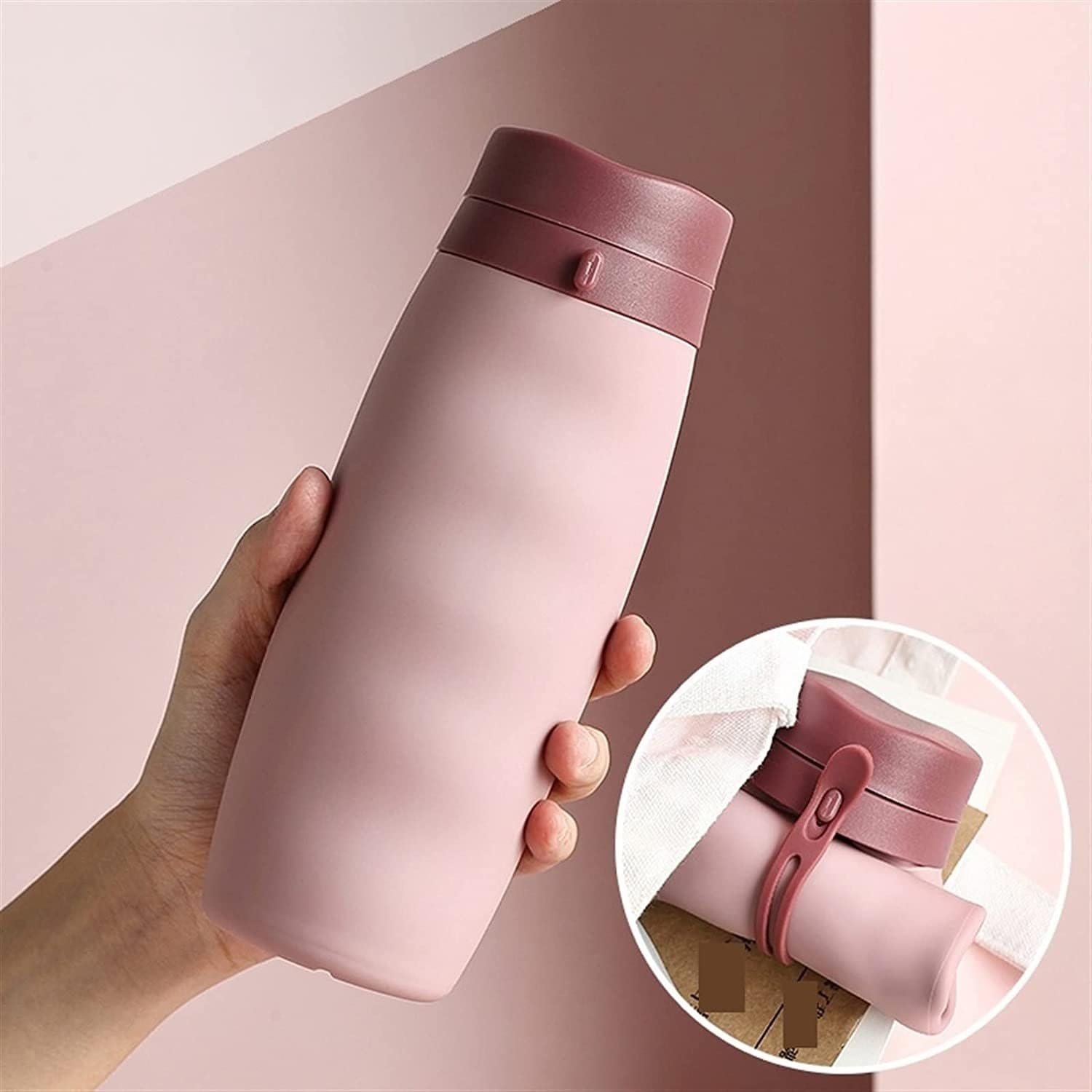 Gourde en Silicone Pliable et Portable pour Le Cyclisme, Les Sports et Les Voyages en Plein air.