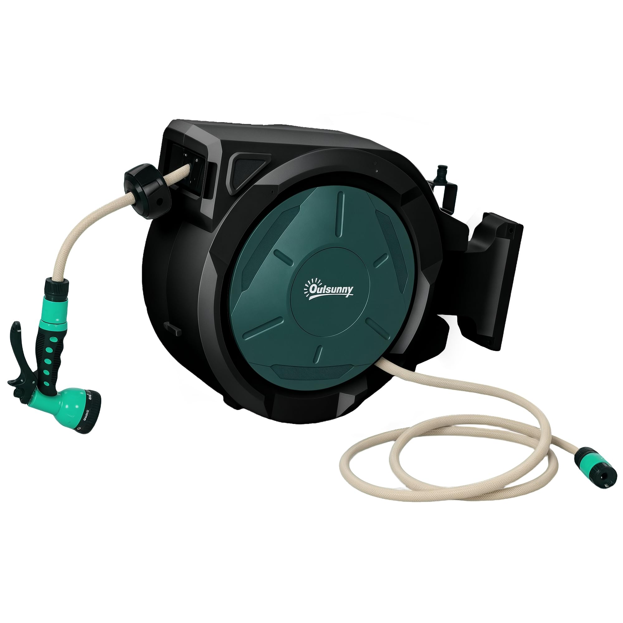 Outsunny Garden Hose Reel - 30m - Green