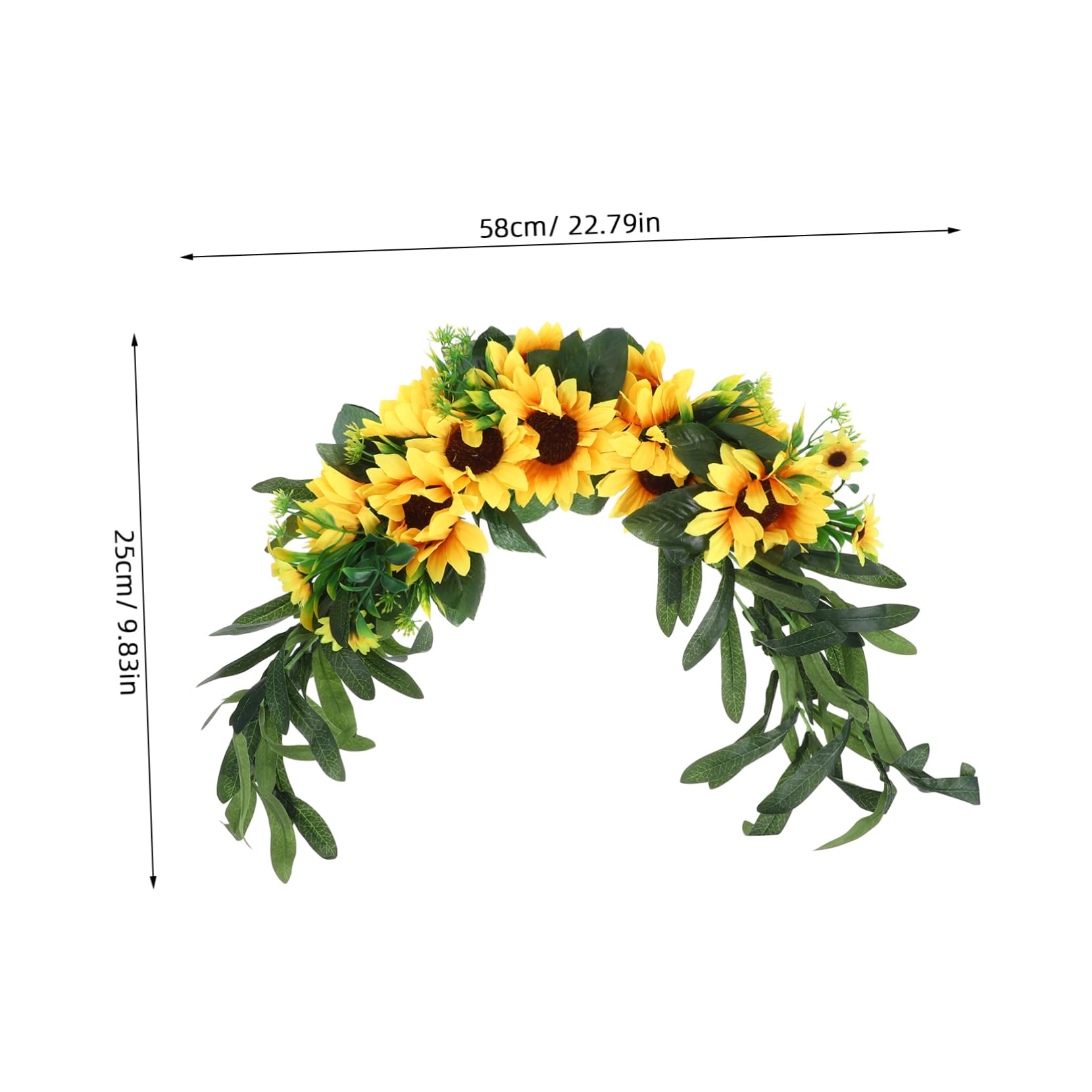 FUNOMOCYA Sunflower Swag Door Knocker Artificial Flower Wall Hanging Wedding Home Front Door Garden Decor