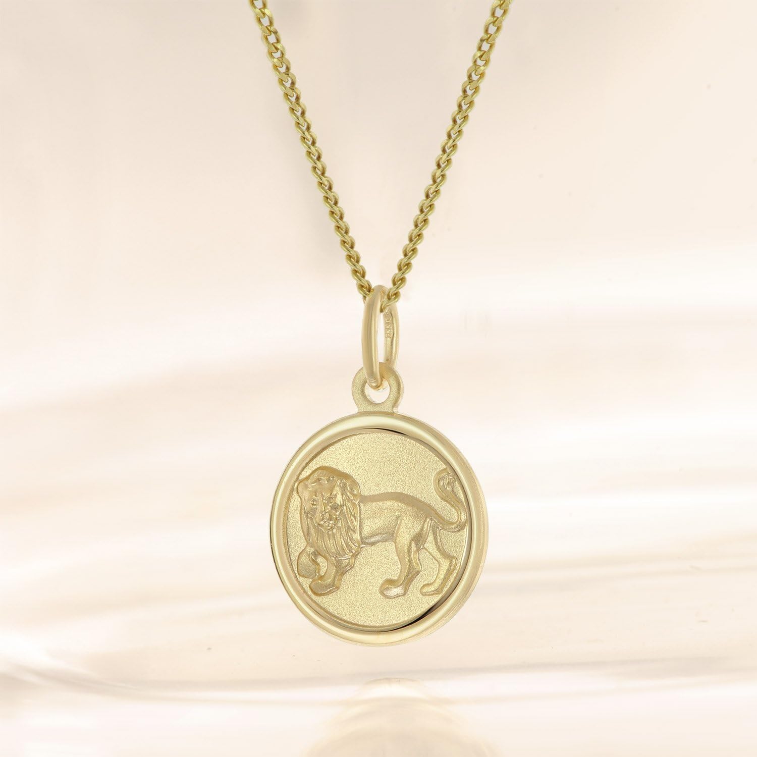 trendor Kinder Sternzeichen Löwe Gold 333 mit vergoldeter Kette 28468-08