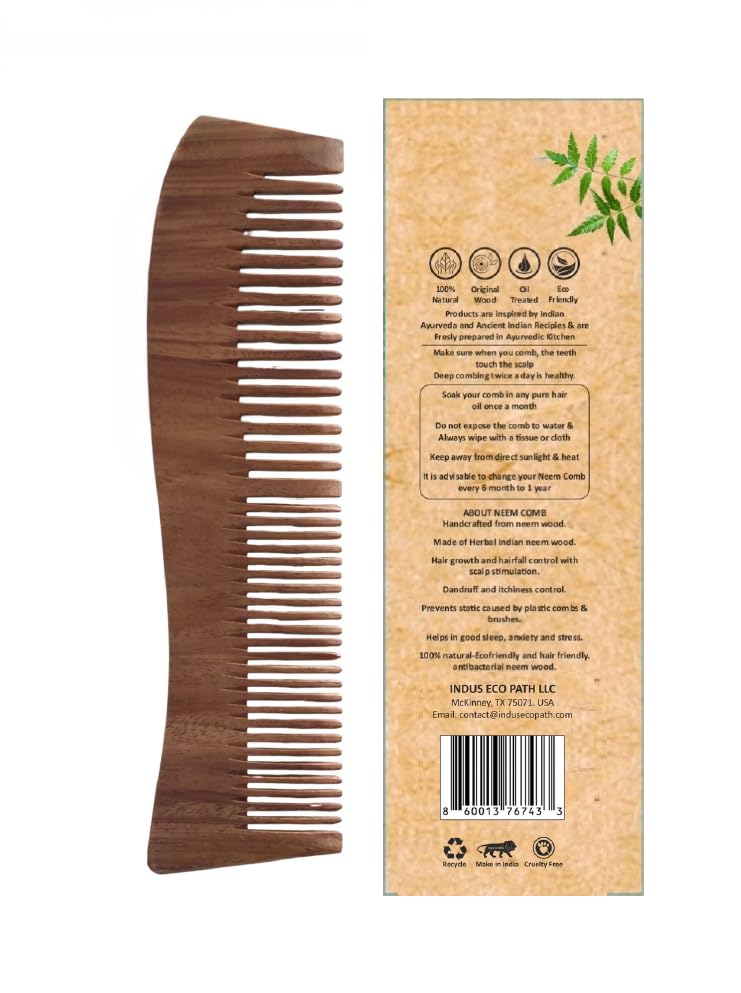 Peine DualCare Anticaspa de Madera de Neem miniatura 2