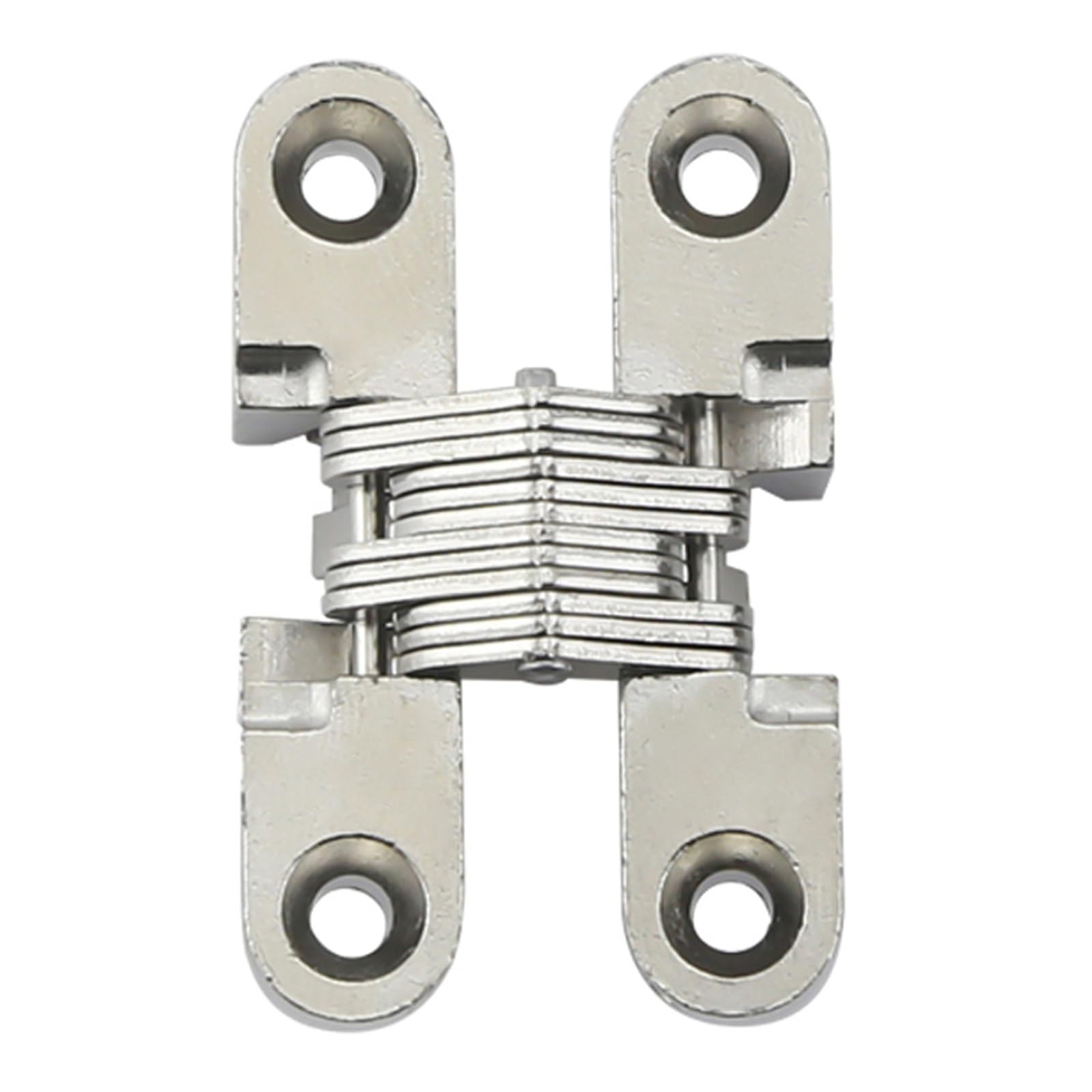 Vsitikvs 43Mmwhitenickelplated1piece 43Mm Mini Hinge 15 Board 180 Degree Zinc Alloy Folding Cross 1Pcs