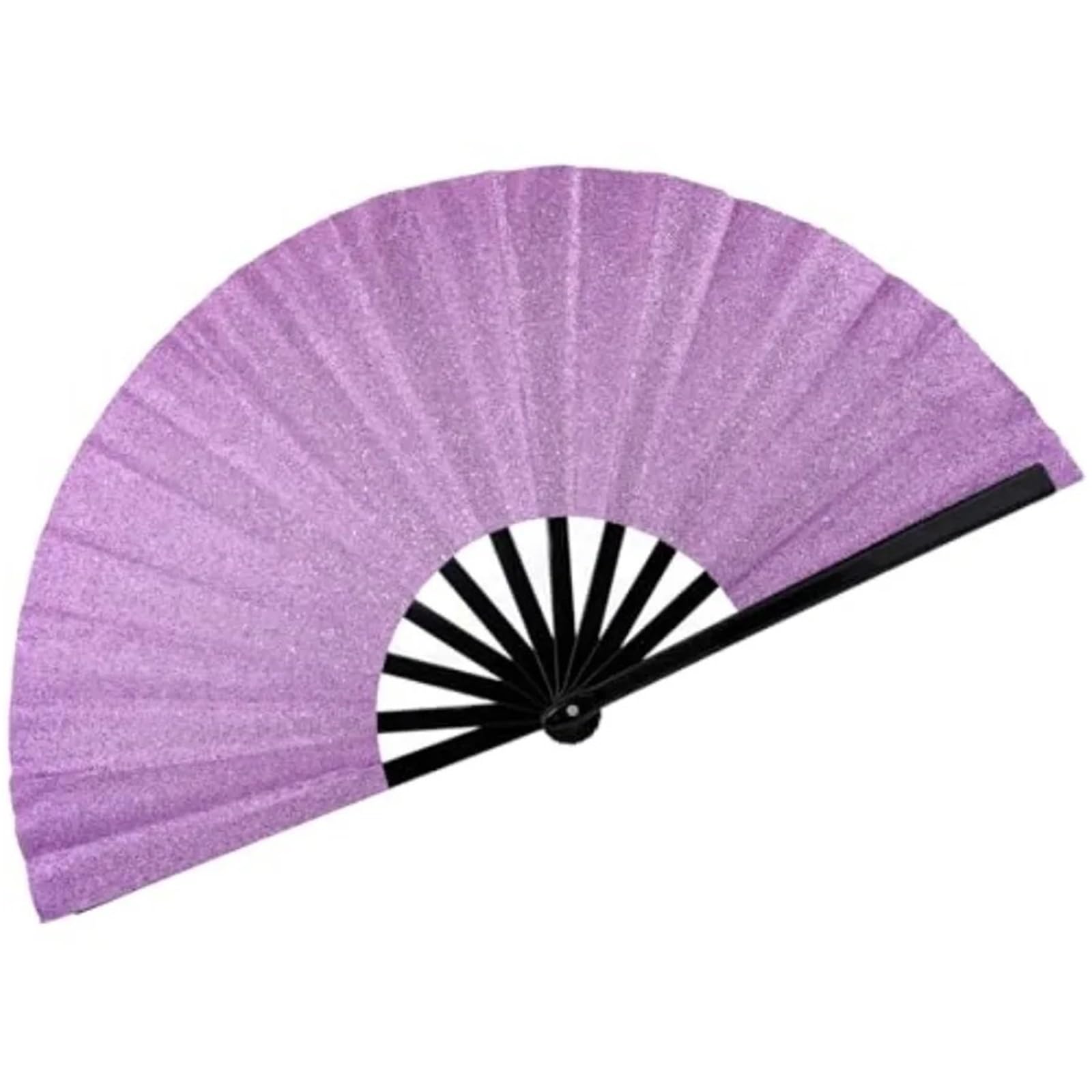 WLIHDB 3Pcs Glitter Large Rave Fans Clap for Line Dancing Folding Clack Handheld Foldable Decorative for Summer(Color10)