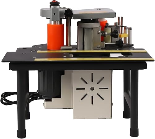 LOYALHEARTDY Máquina de bandas de borde para carpintería Máquina de bandas de borde de pegado automático portátil de dos lados para industria de