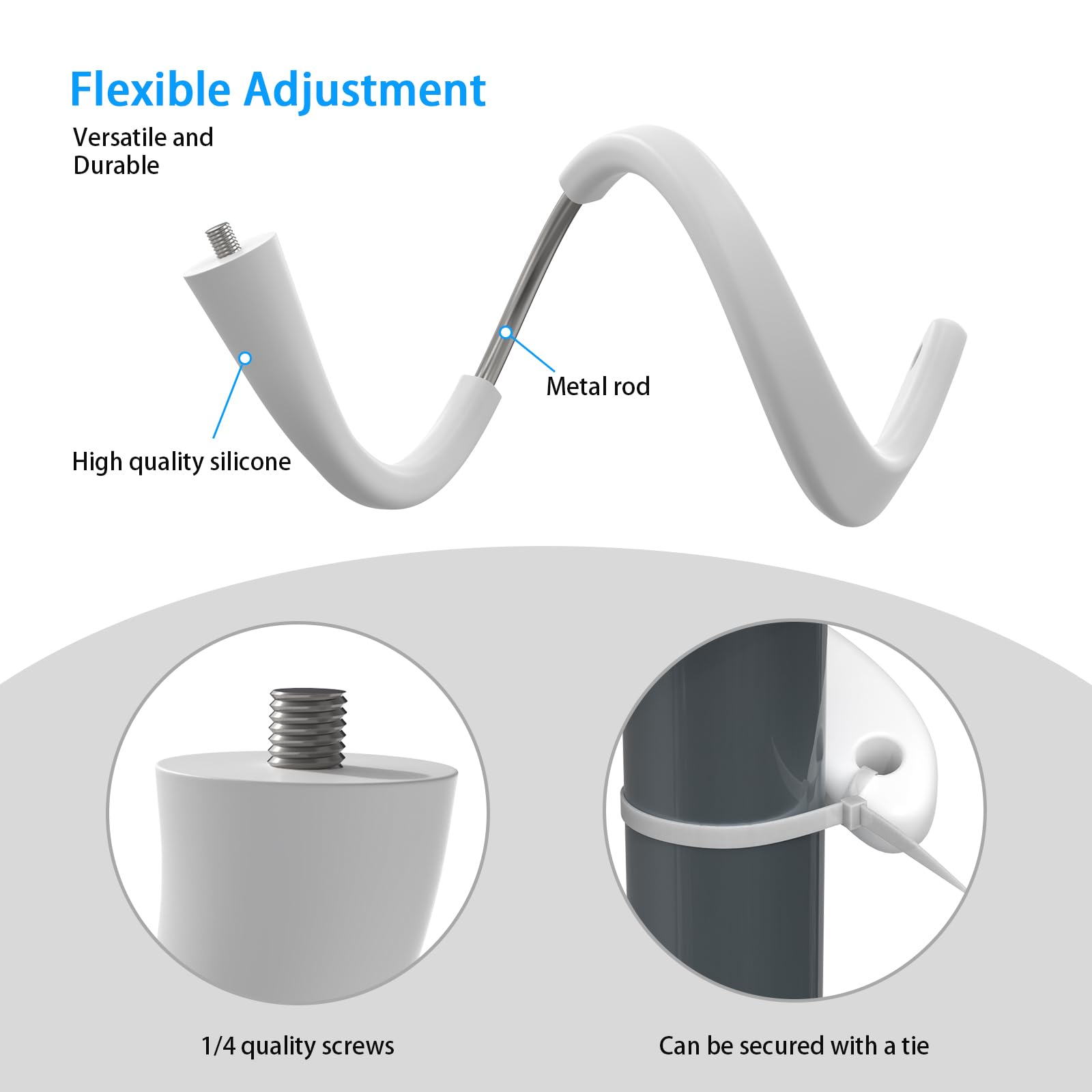 HOLACA Flexible Twist Mount Compatible with GHB ABM700/SM50B, Baby Monitor Mount for 720P OBVHNUA 900ES1/900ES2 - Image 3