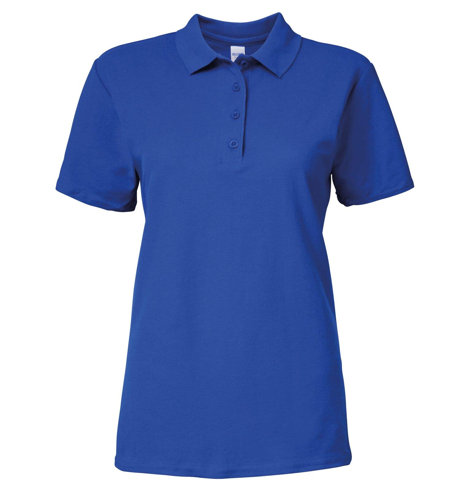 Gildan 64800L Ladies Softstyle Double Pique Polo Shirt, Royal, Small