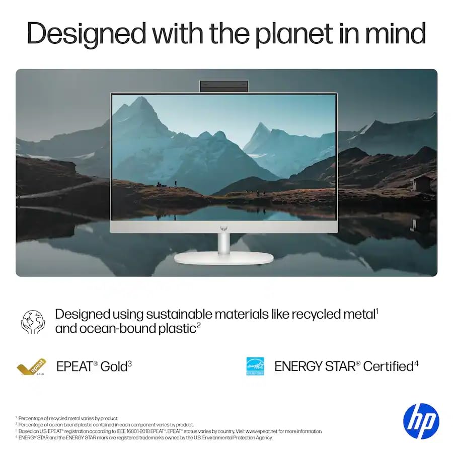 Image of HP 23.8'' Touchscreen All-in-One Desktop Computer, 64GB RAM, 2TB SSD