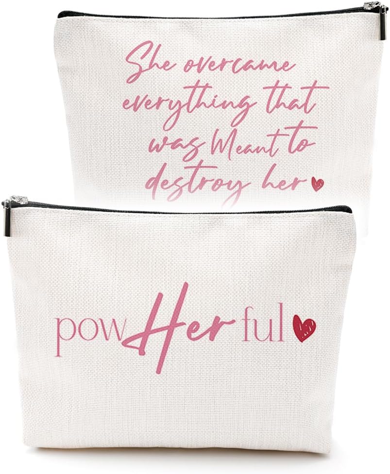 VICBOU Positive Cool Gifts for Mom Mothers Day Makeup Bag Mom Gifts from Daughter Inspirational Gifts for Women Appreciation Cosmetic Bag for Friend Sister Aunt Daughter Christmas Birthday Gifts