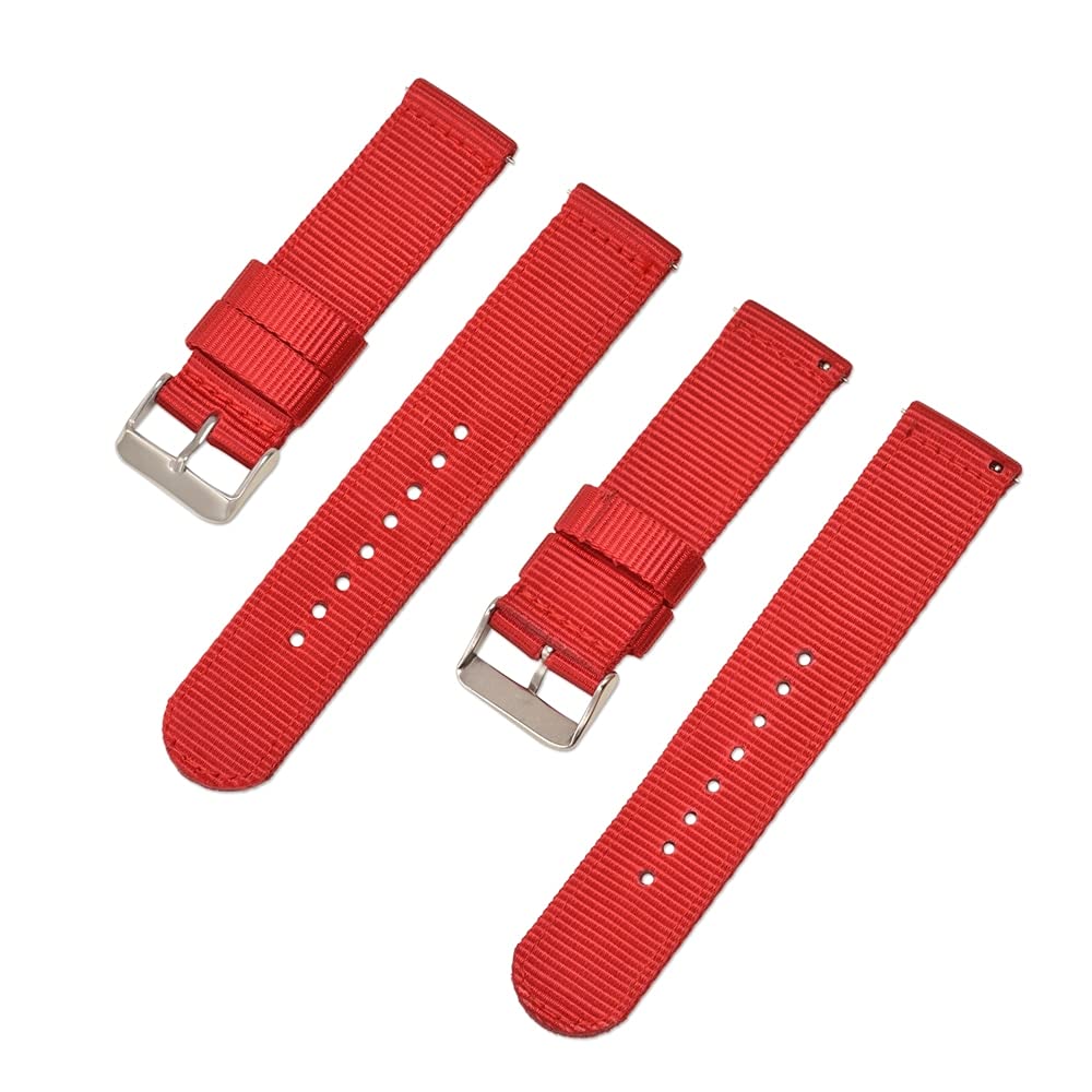 Nylon Uhrengurt Nylon Uhren Band 18mm 20mm 22 mm 24mm Schnellveröffentlichungs -Uhren Watchbänder Sport schwarz grau blau NATO -Gurt /18mm /Weiß