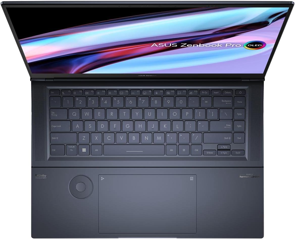 ASUS Zenbook Pro 16X OLED 16" 4K OLED 16:10 Touch Display, Dial, Intel i7-12700H CPU, GeForce RTX 3060 Graphics, 16GB RAM, 1TB SSD, Windows 11 Home, Tech Black, UX7602ZM-DB74T Core i7-12700H 0 TB 1 TB RTX 3060