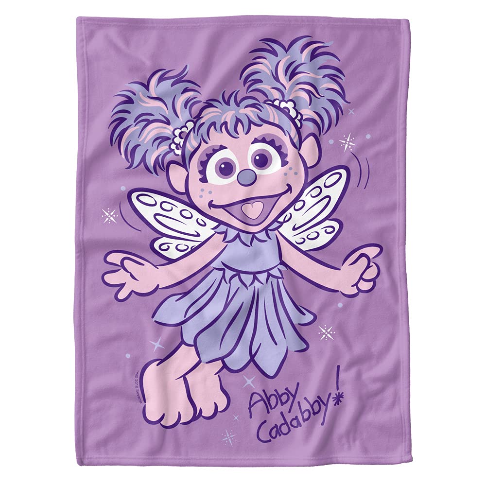 LOGOVISION Sesame Street Lightweight Baby Blanket, 30''X40'', Simple Abby Unisex for Infants Girls & Boys