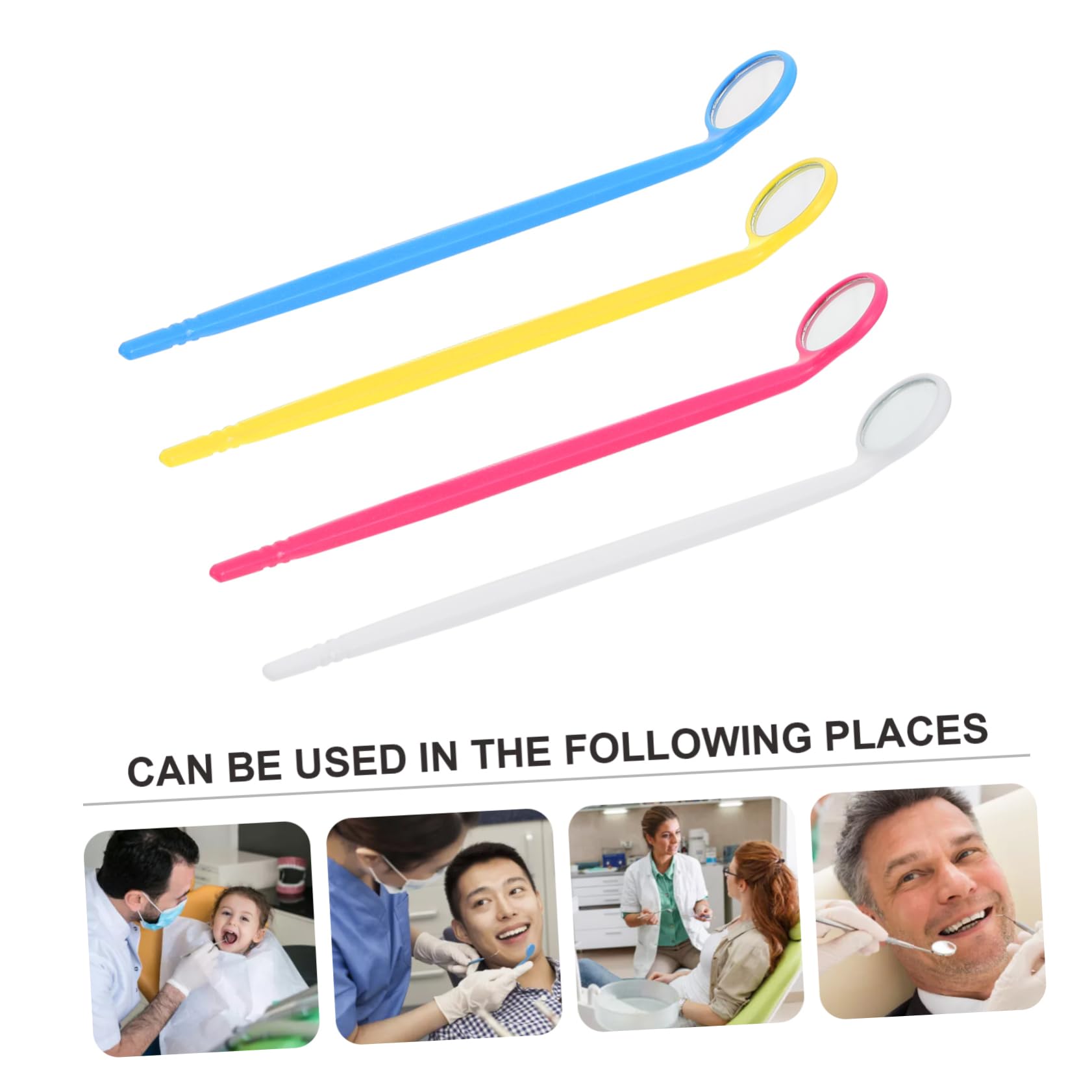 Alipis 3 Set Kit Di Specchietti Orali Per Adulti Con Strumento Per Denti Con Riflettore Intraorale Morbido Per Dentisti Specchietti Per Esame Orale A Forma Di Specchietti Per 20 pezzi*3