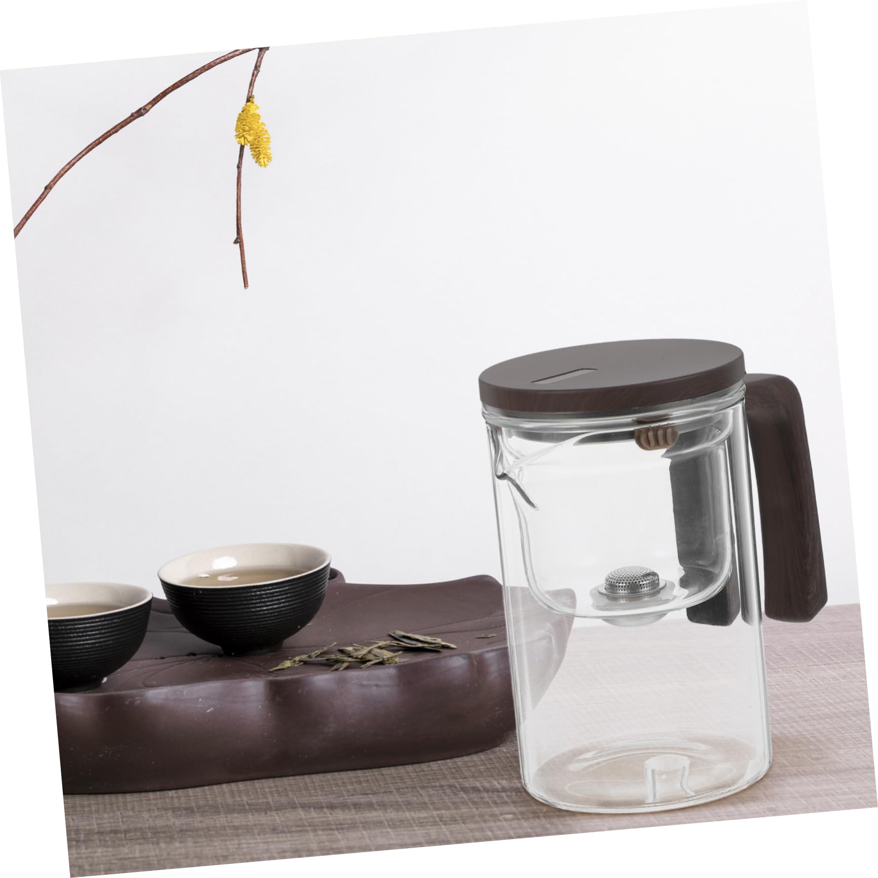 LIFKOME Tetera De Vidrio Con Infusor Tetera Infusor De Té Suelto Frasco De Vidrio