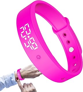 Vibrationsalarm-Armband, geräuschloser Vibrationsalarm – 3 personalisierte Tageszeitschaltuhr für diskrete Medikamenten-Erinnerung, Fitness-Tracker, Workouts und Reisen