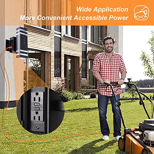 Luces de porche GFCI con sensor automático y salida eléctrica