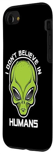 Miniatura 32 de iPhone 13 Pro Max Funny Alien Lover UFO Enthusiast I Don't Believe In Humans Case
