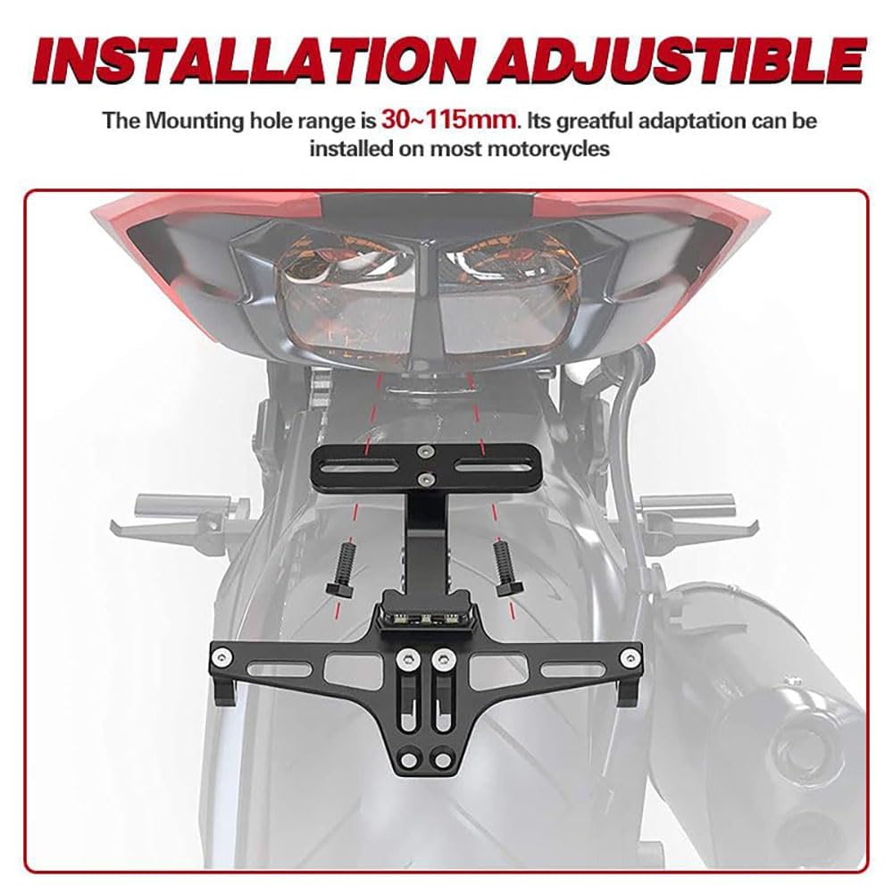 Support Plaque Immatriculation Pour BMW CE 04 2024 - Réglable, Facile à Installer - Noir