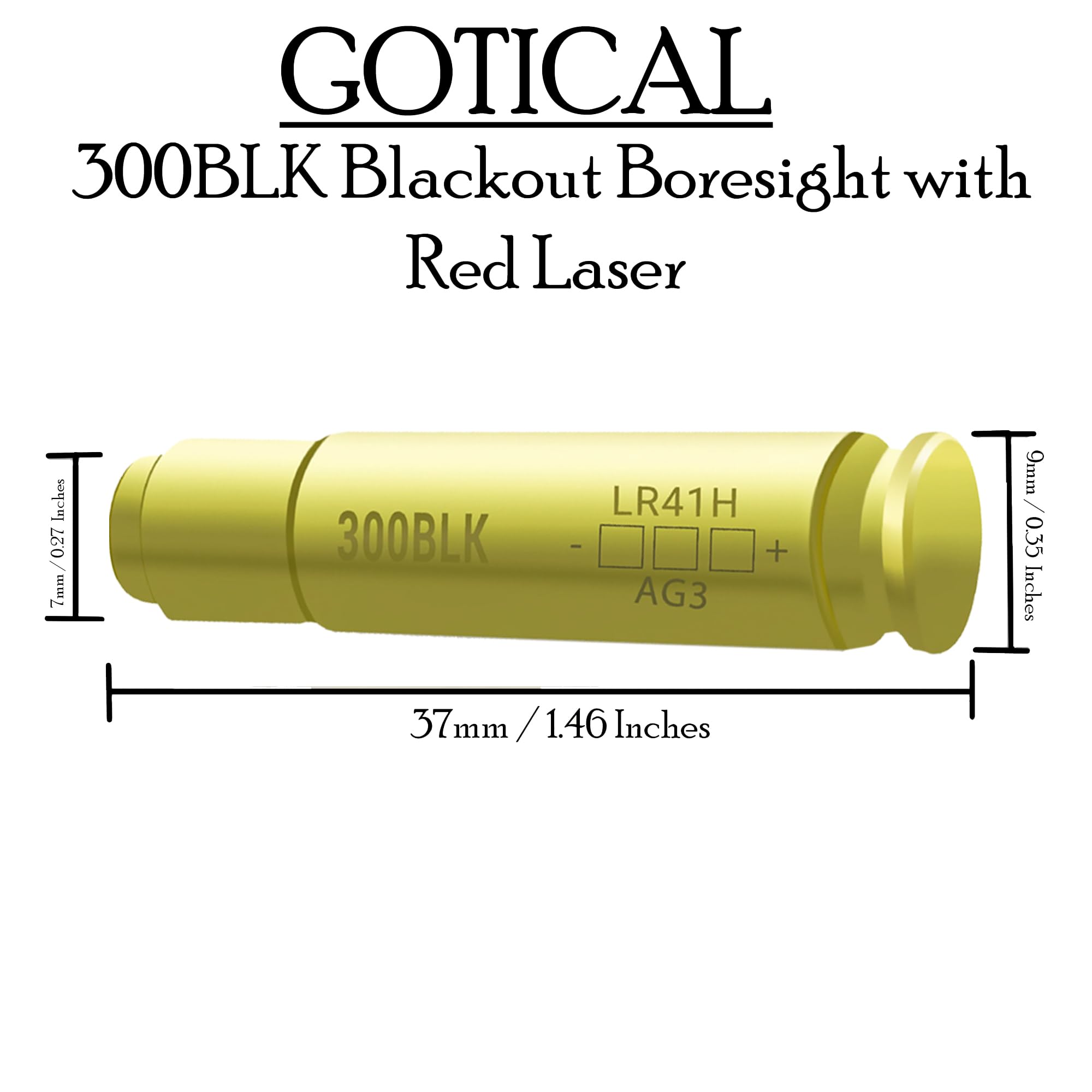 Amazon.com : Gotical 300BLK Blackout Boresight with Red
