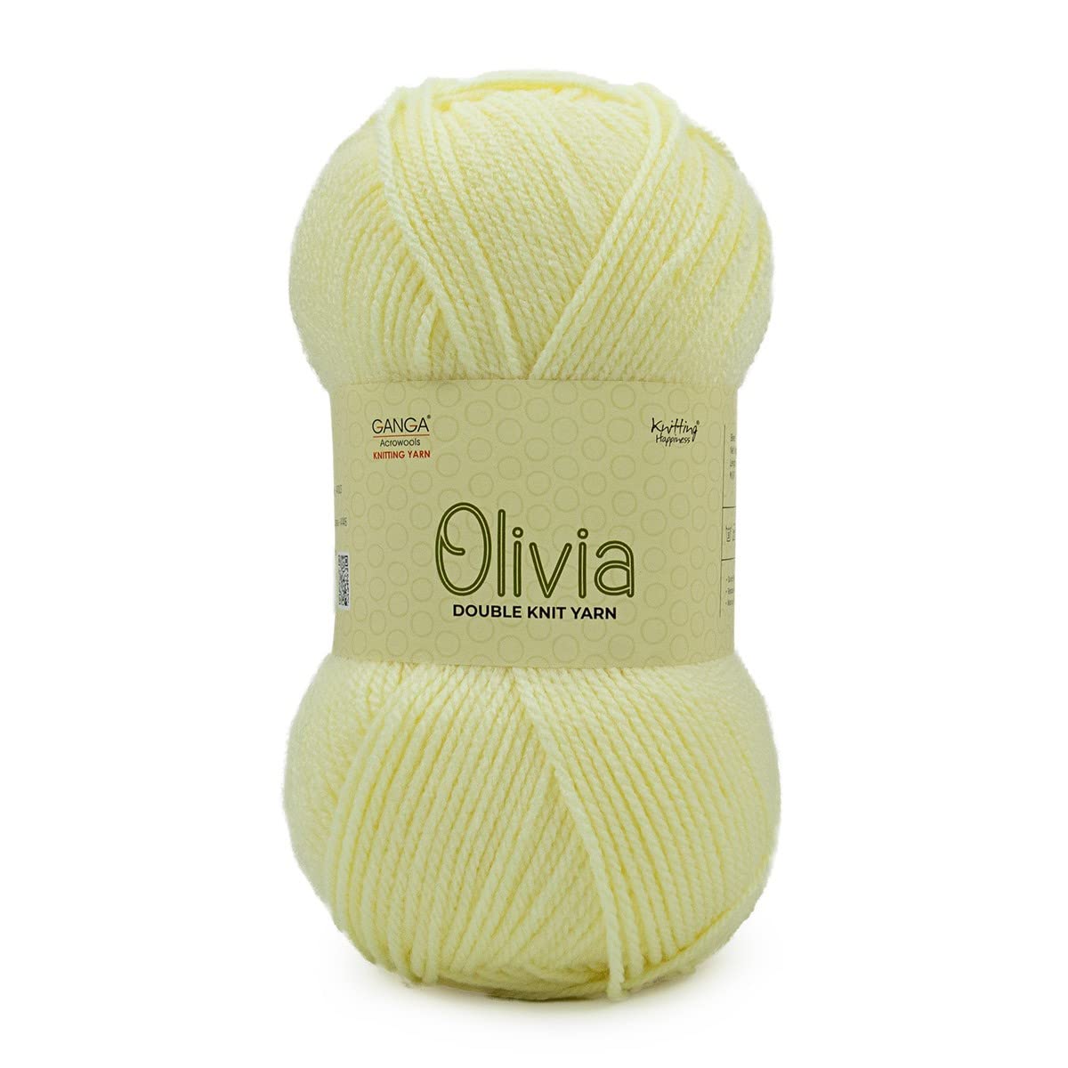 Ganga Olivia Hand Knitting and Crochet Yarn (Butter Cream) (400gms) Acrylic