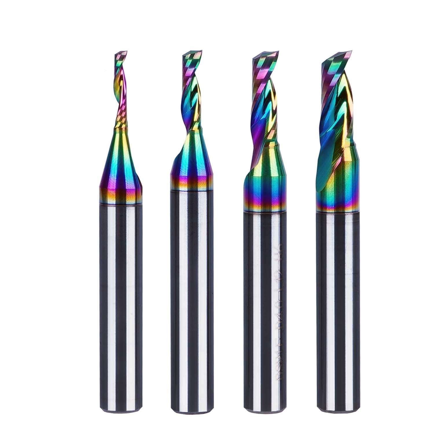 1 szt. 6 mm trzpień O flet spiralny wiertło z węglika wolframu pojedynczy frez końcowy średnica cięcia 2-6 mm powłoka DLC, aluminium 3D grawerowanie CNC (1F-D4.0-L12-H6)