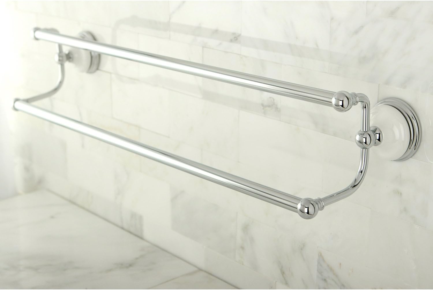 Kingston Brass BA1113C Victorian Dual Towel-Bar, 24-Inch, Polished Chrome