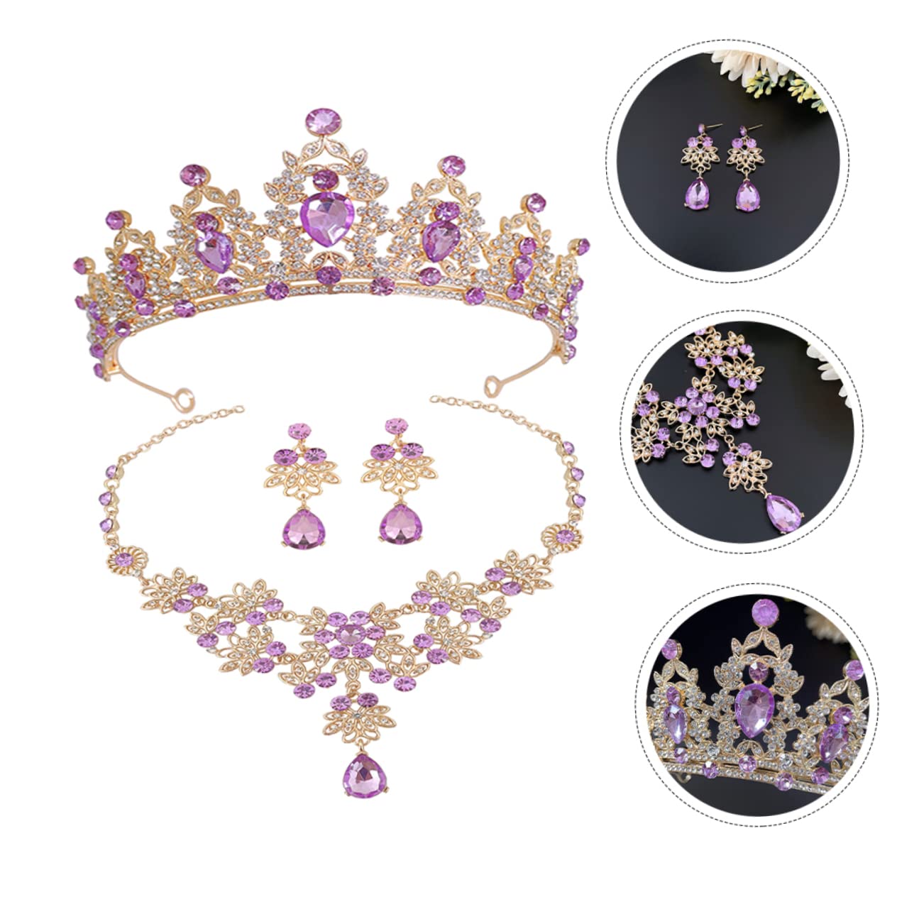 TQHGM Accessoires Crown Halskette Braut Hochzeit Braut Schmuck Brautbrautjungfer formeller Schmuck Strass