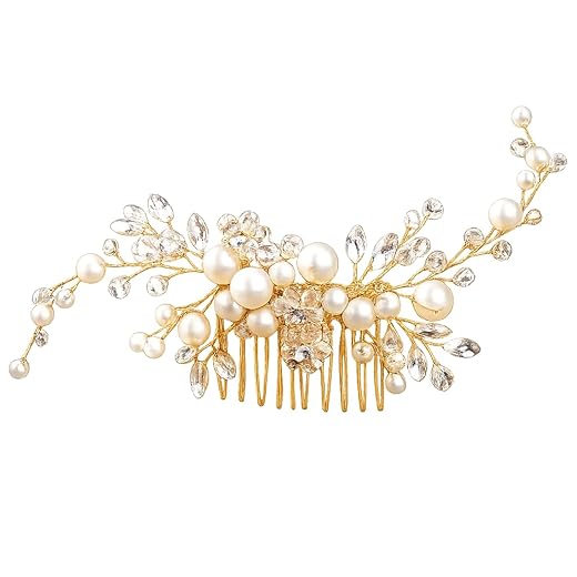 Tiara Grinalda Dourada, Acessório para Cabelo, Casamento, Festa, Formatura, Noiva, Debutante