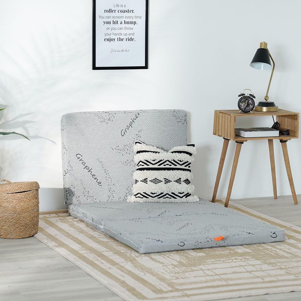 Danube Home Houston Foldable Foam Mattress | Medium Firm Feel | Single Mattress | Ortho Medical | Spine Balance For Pressure Relief (Graphene)