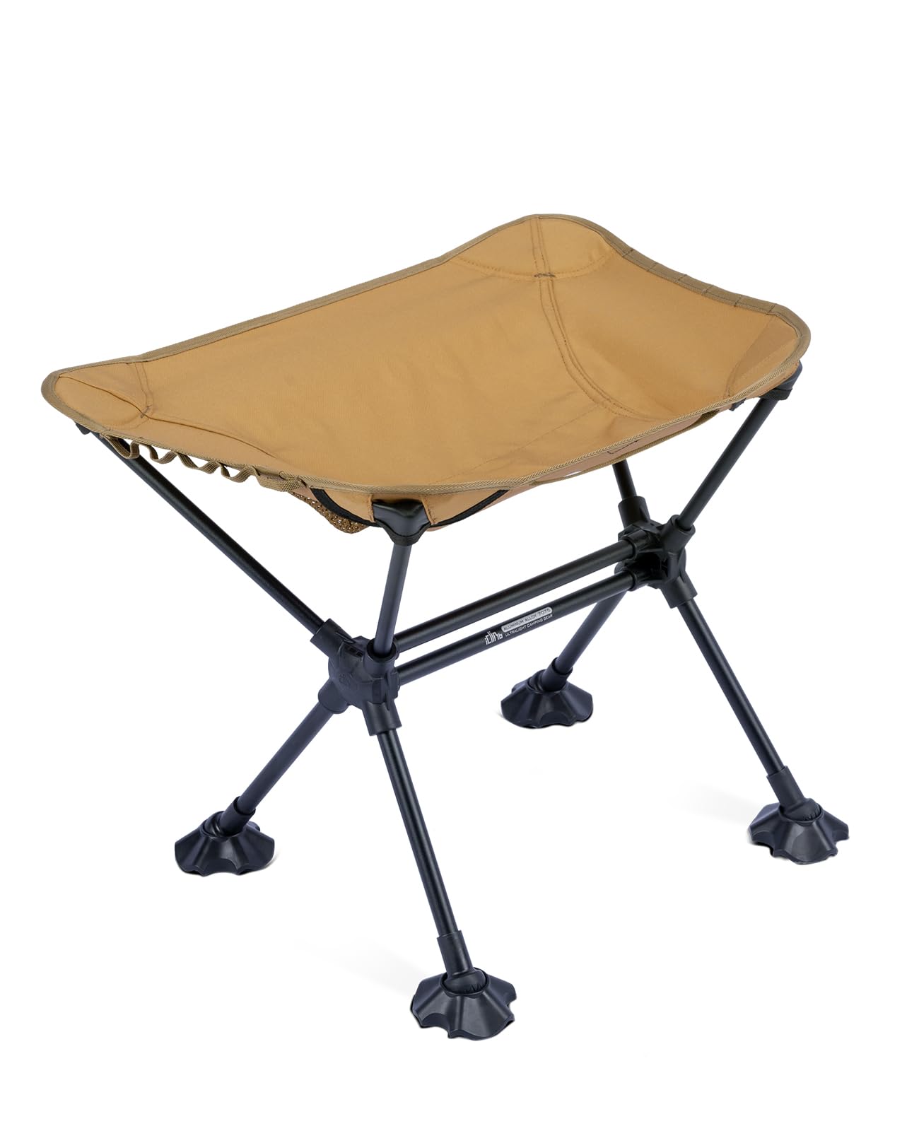 iClimbUltralight Compact Comfortable Anti-Sinking Folding Stool with Carry Bag for Adults Outdoor Camping Hiking Backpacking (Brown)