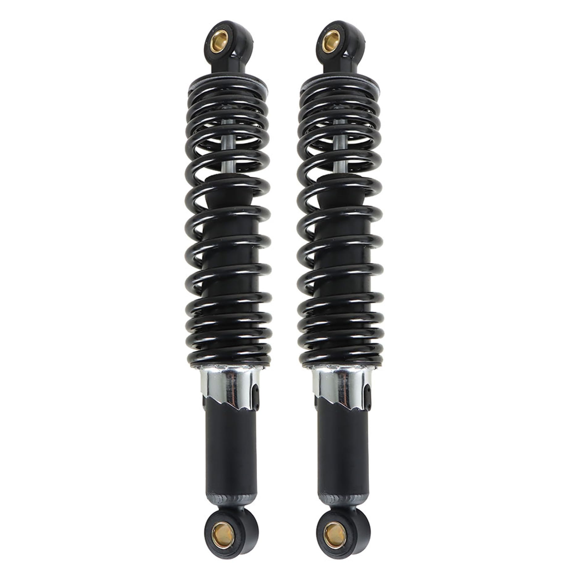 GENRICS 320mm 12.5” Pair Motorcycle Rear Shock Absorbers Replacement for Suzuki Yamaha Honda Kawasaki XL 883 1200 (Black)