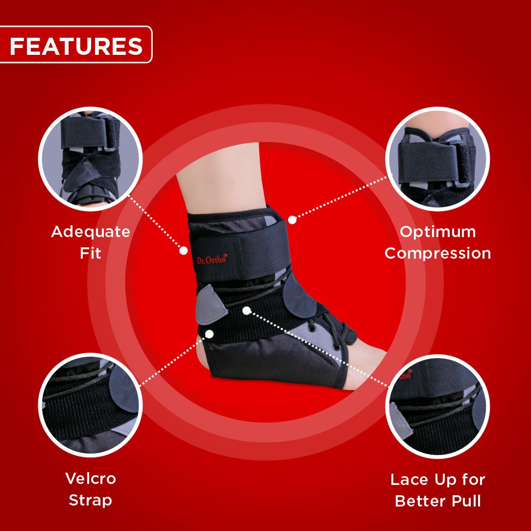 Dr.Ortho Ankle Brace Lace Up with Adjustable Strap - Image 4 thumbnail
