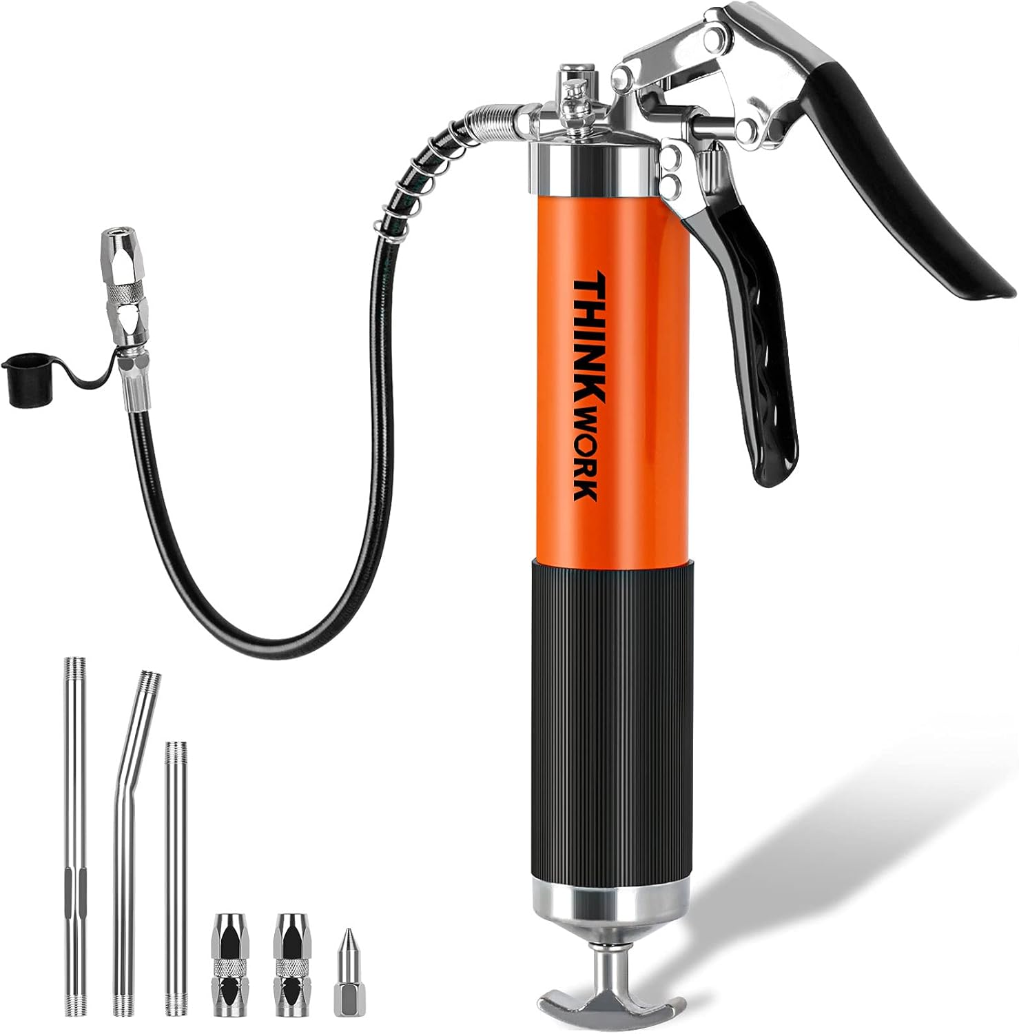 Power Tools Pneumatic Pistol Grip Grease Gun 3800PSI With 8mm Oil Hose