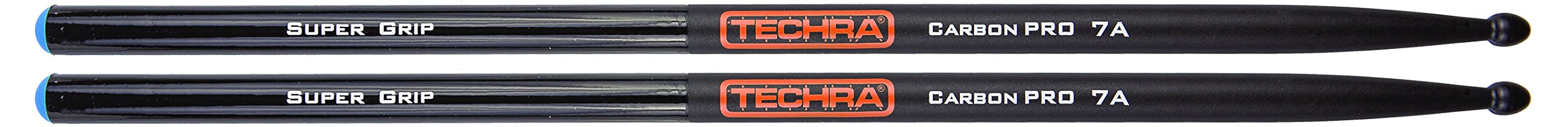 Techra Carbon Pro Super Grip Drum Sticks, 7A (CPSG-7A)