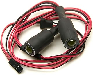 MOHERO 2 LEDs Angel Eyes & Demon Eyes LED Light Headlights for 1/10 RC Model Crawler Cars Headlamps (Purple+Yellow, 13mm)