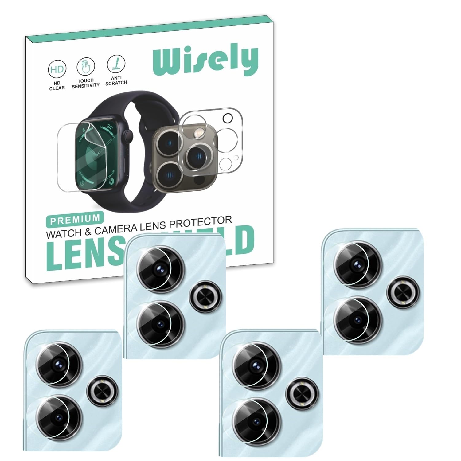 Wisely |Pack of 4pc| Redmi 13 5G Camera Glass Guard Camera Lens Screen Protector for Redmi 13 5G (B0D9HJXM4G) Amazon Price History, Amazon Price Tracker