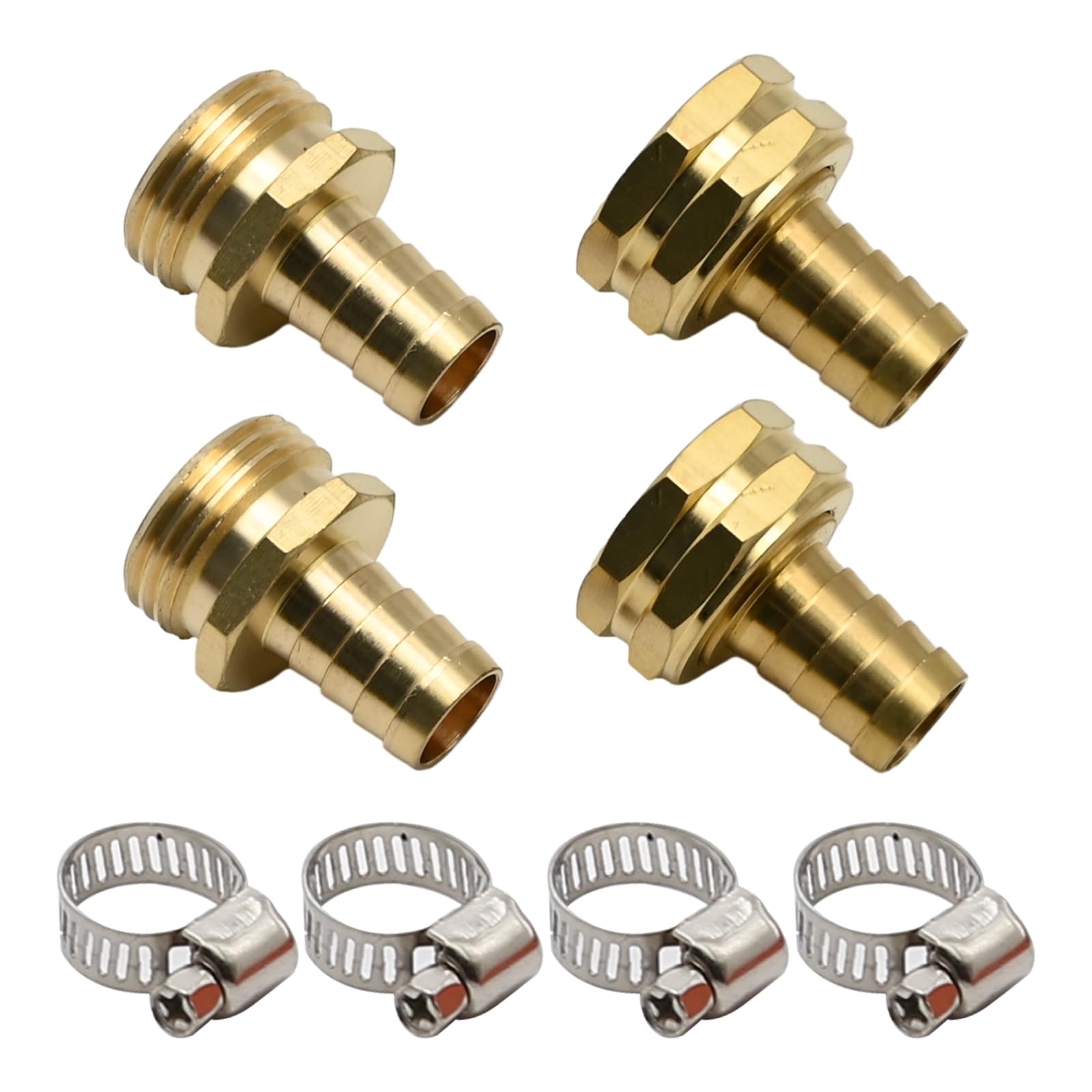 Riparazione Giardino Hourleey Kit Di Riparazione Per Tubo Da Giardino, 2 Set Di Raccordi Per Tubo Da Giardino In Lega Di Alluminio, Raccordi Per Tubi Dell'acqua Maschio E Morsetti In Zinco Antiruggine