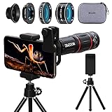 4in1スマホ 望遠レンズ セット HD28倍単眼鏡 小型 望遠鏡 携帯望遠レンズ【28x望遠鏡/広角レンズ/マクロレンズ/魚眼レンズ】 超軽量 スマホカメラレンズ【クリップ式交換レンズ+スマホホルダー+伸缩三脚付き】外付けレンズ スマートフォン用 ボウエンレンズ 手ぶれ補正 多機種対応 運動会/野鳥観察/ライブ HEI2