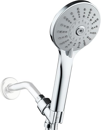 Ducha de mano de alta presión potente 5 modos de pulverización ahorro de agua ángulos ajustables 6.6 pies manguera de acero inoxidable cabezal de