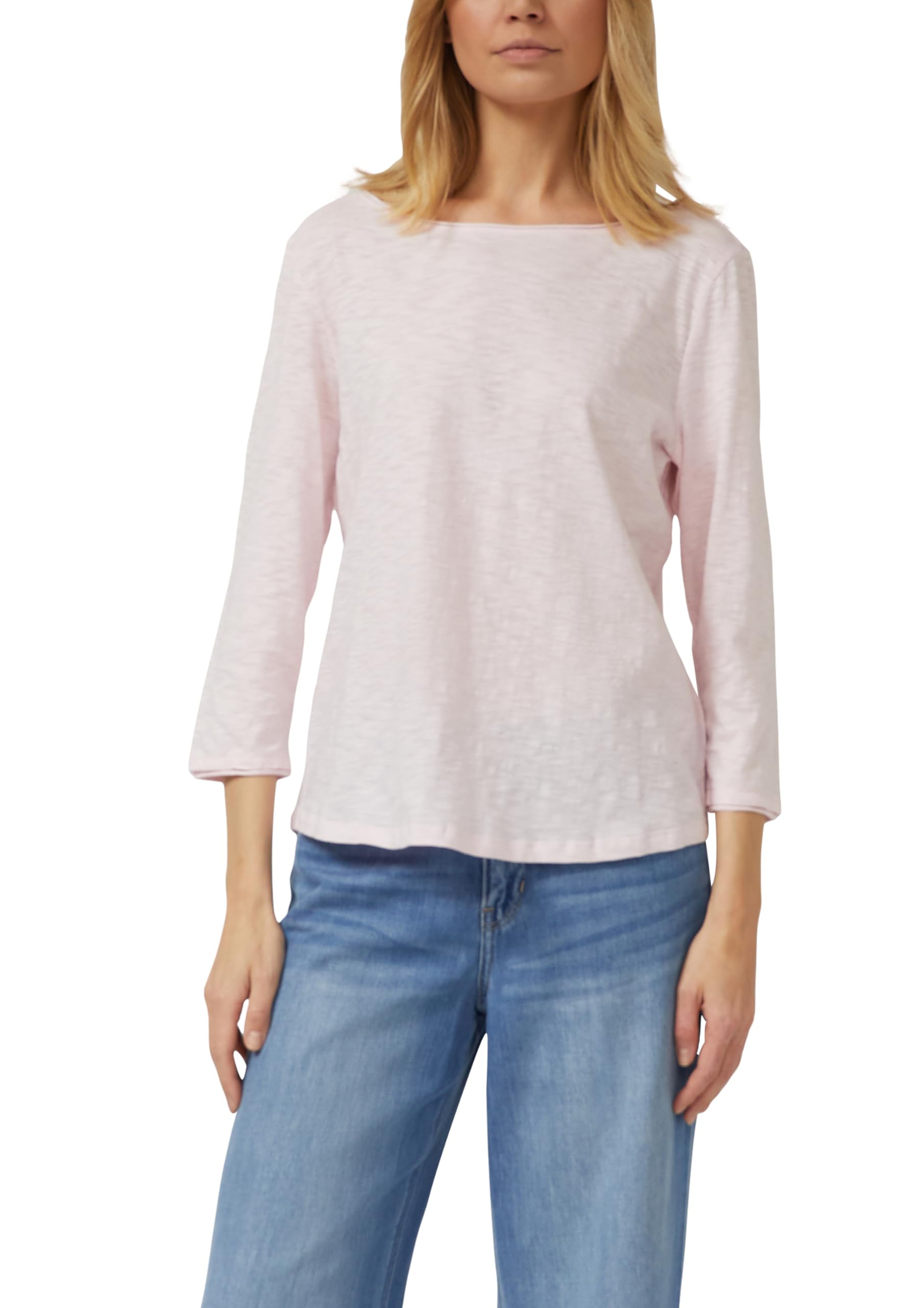 s.Oliver T-Shirt with Flame Yarn Structure 3/4 Sleeve