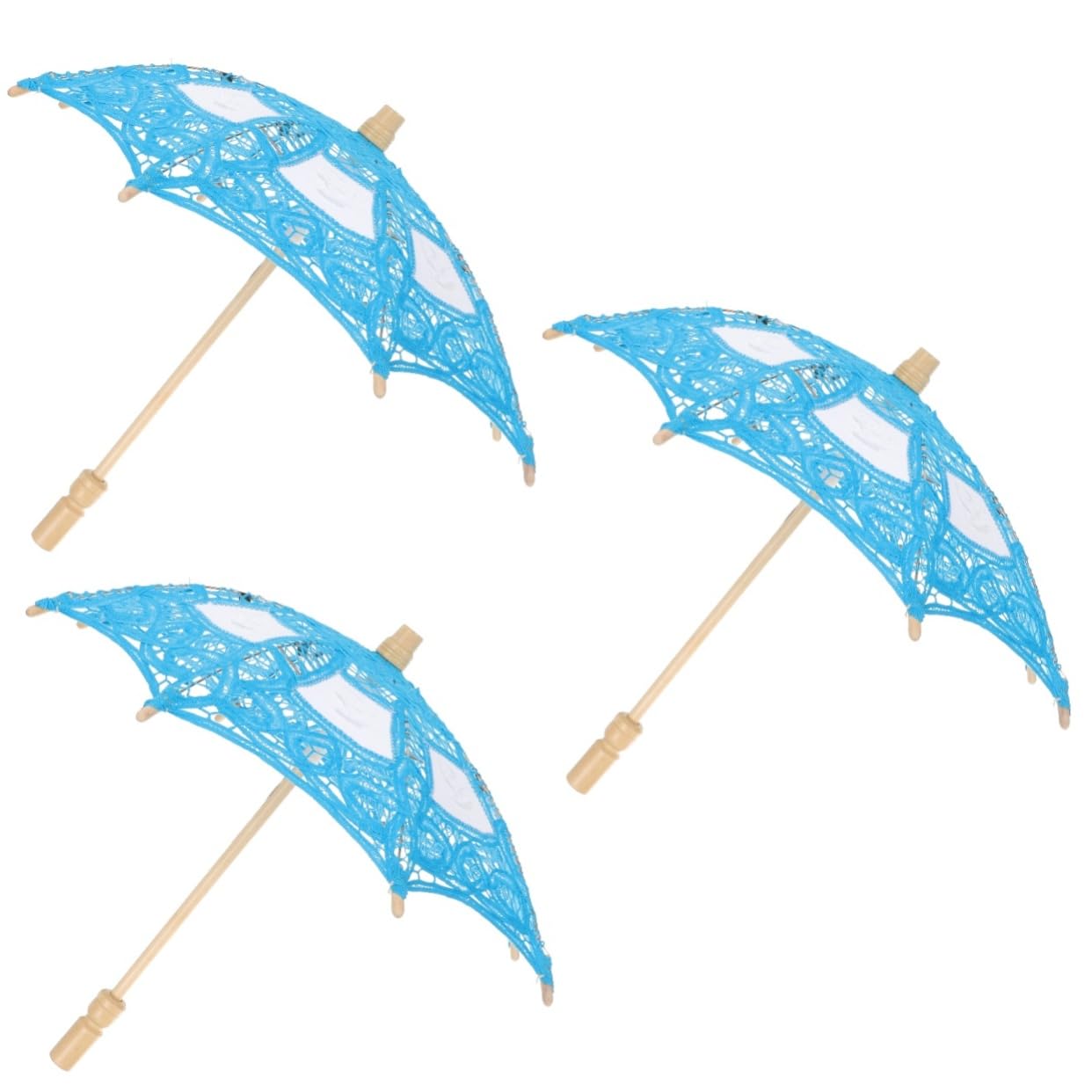 VALICLUD Parapluie En Dentelle Brodée Parapluie De Danse En Dentelle Pour Les Filles De Demoiselle D'honneur De Mariage Décoratif Mini- Coton