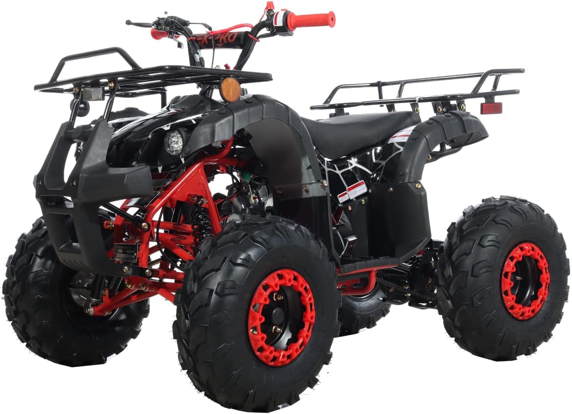 X-PRO 125cc ATV 4 Wheels Quad 125 ATV Quads with LED Lights, Big 19"/18" Tires!(Spider Black, Factory Package)