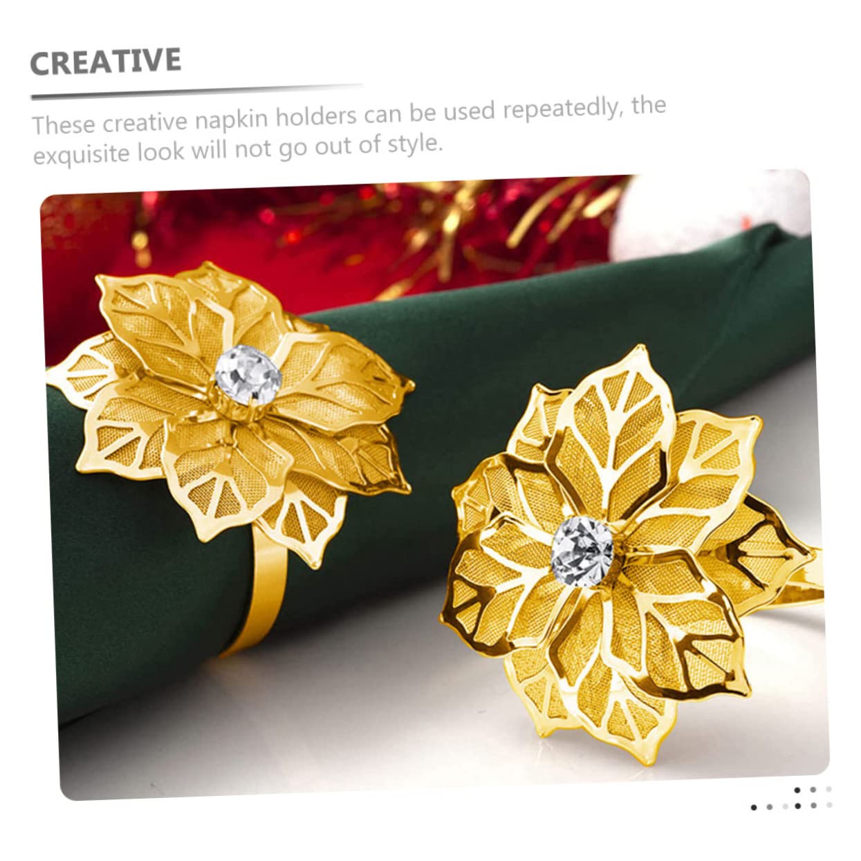 TOPBATHY 20piezas Aros De Servilleta De Inoxidable Diseño De para Bodas y Soporte Decorativo para Mesa