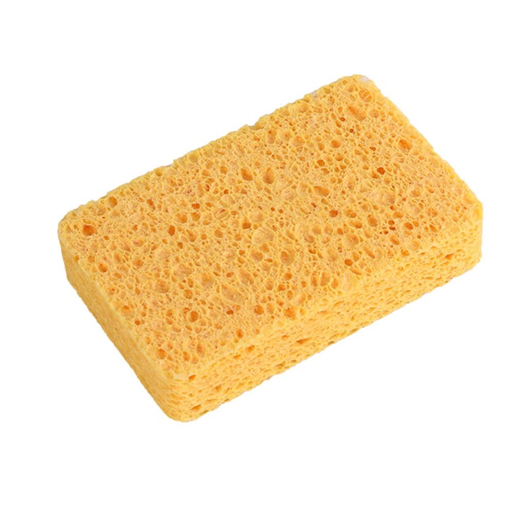 10 Uds. De paño de algodón de Pulpa de Madera Natural, Bloque de Esponja para Limpieza de lavavajillas, Cepillo, Olla, Estropajo de descontaminación de Cocina