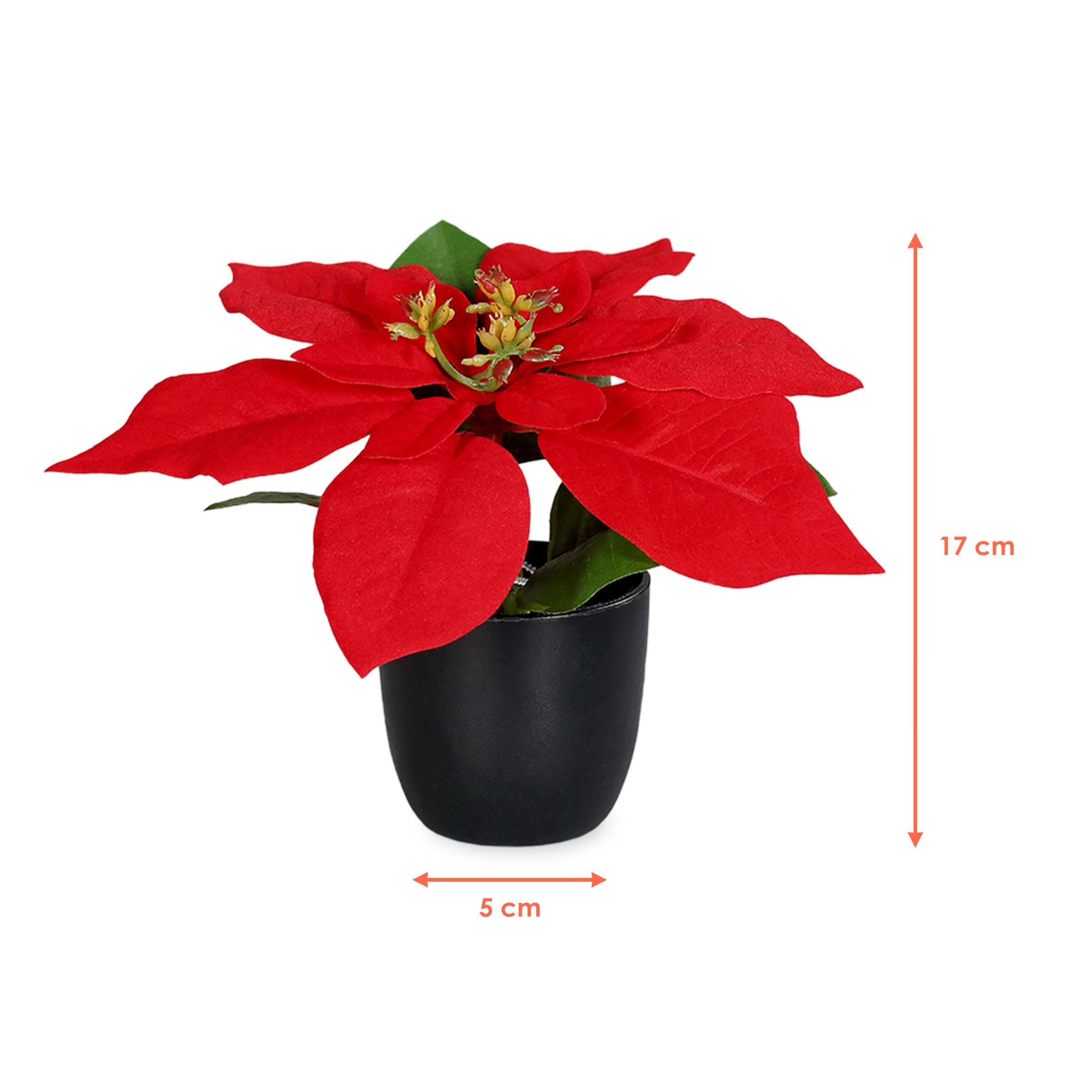 Amazon.de: Knstlicher Weihnachtsstern im schwarzen Topf 20 cm - 3er Set -  Kunstblume Poinsettia in naturgetreuer Nachbildung - Christblume Deko  Pflanze Seidenblume Kunstpflanze Winterblume mit samtigen Blten