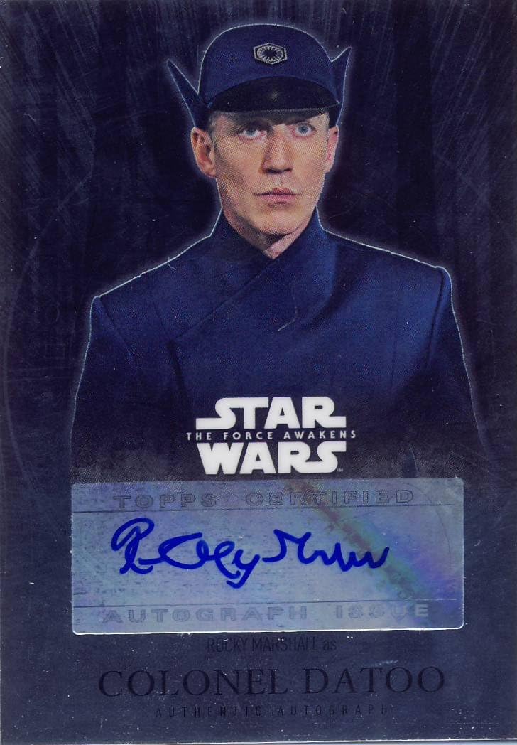 2016 Topps Star Wars The Force Awakens Chrome Autograph CA-RM Rocky ...