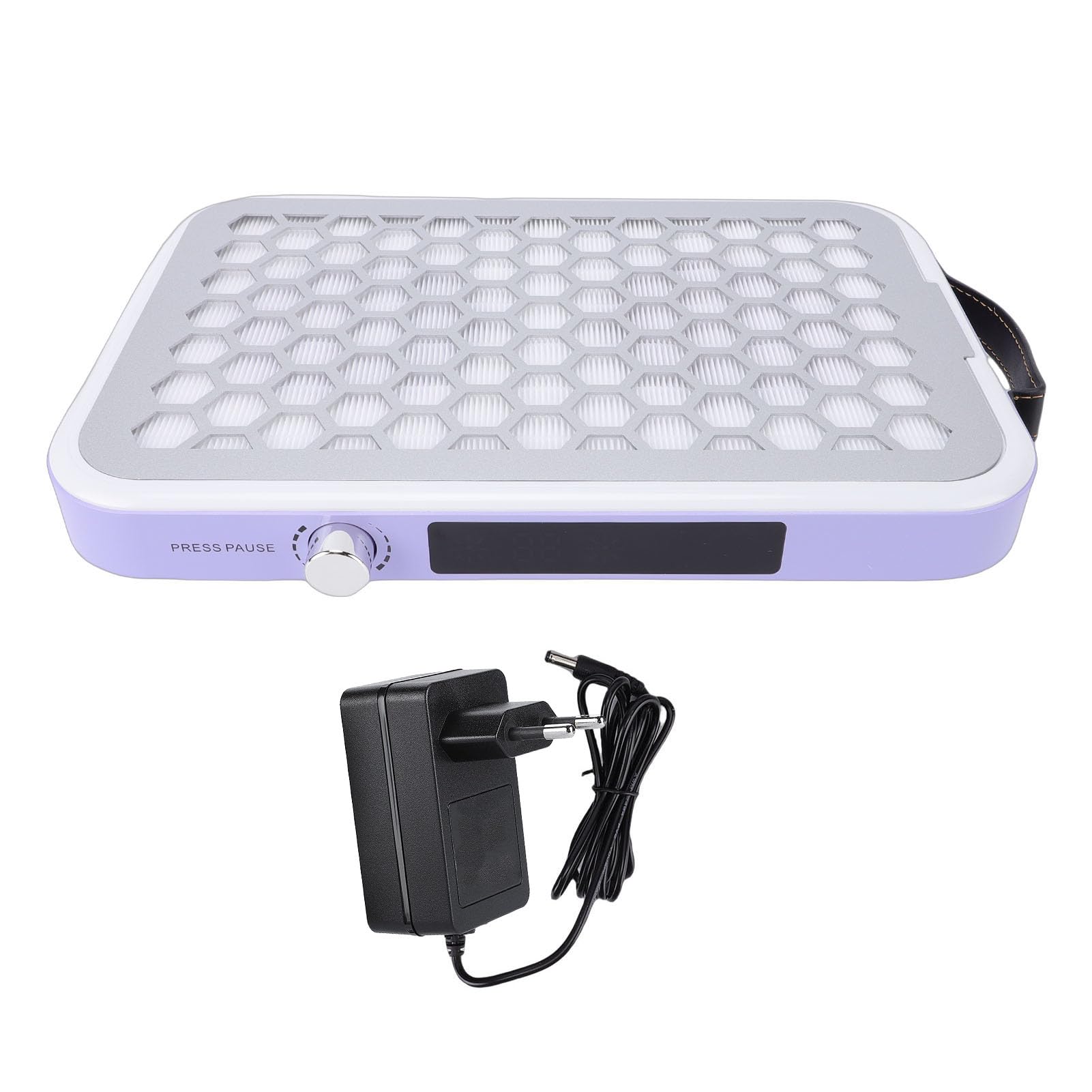 Aspirador de Polvo para Uñas Potente 4500 RPM, 10 Velocidades Ajustables con Filtro Reutilizable, Colector Compacto y Silencioso fit for Manicura Acrólica y Gel (Enchufe UE)