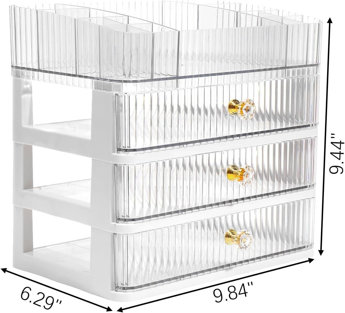 Organisateur Maquillage Organisateur De Maquillage Pour Comptoir De Vanité, Vitrines De Cosmétiques Avec Étui De Rouge À Lèvres Et Tiroirs, Rangement De Soins De La Peau Organisateur Cosmétique ( Colo