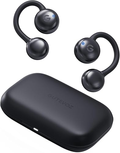 Miniatura 1 de GUTEVOZ Auriculares de oreja abierta, auriculares inalámbricos Q87 Bluetooth v5.3 con control táctil con auriculares deportivos con ganchos para las