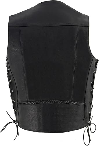 Miniatura 2 de Milwaukee Chaleco de cuero con encaje lateral trenzado para hombre